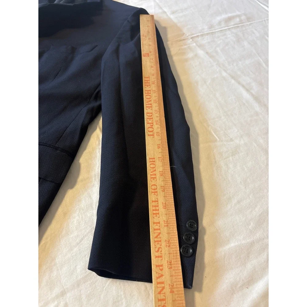 Canali Made in Italy Blazer Mens 50R R Navy Blue  3-Button Textured Suit Jacket